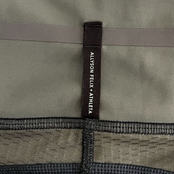 Athleta x Allyson Felix Leggings Blue/Gray Cropped Size L Activewear Gym Train - Picture 6 of 15